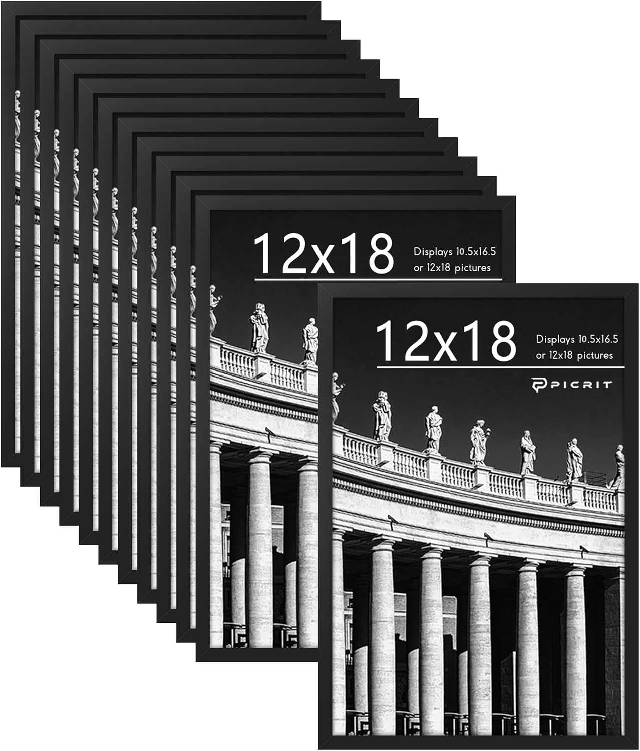 Picrit 12x18 Poster Frame Set of 12 for Wall Mounting Display