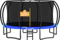 JUMPZYLLA Trampoline Outdoor with Enclosure and Ladder - Safe, Durable