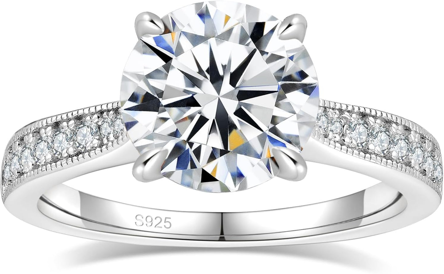 Moissanite Engagement Rings for Women - D Color VVS1 Beauty