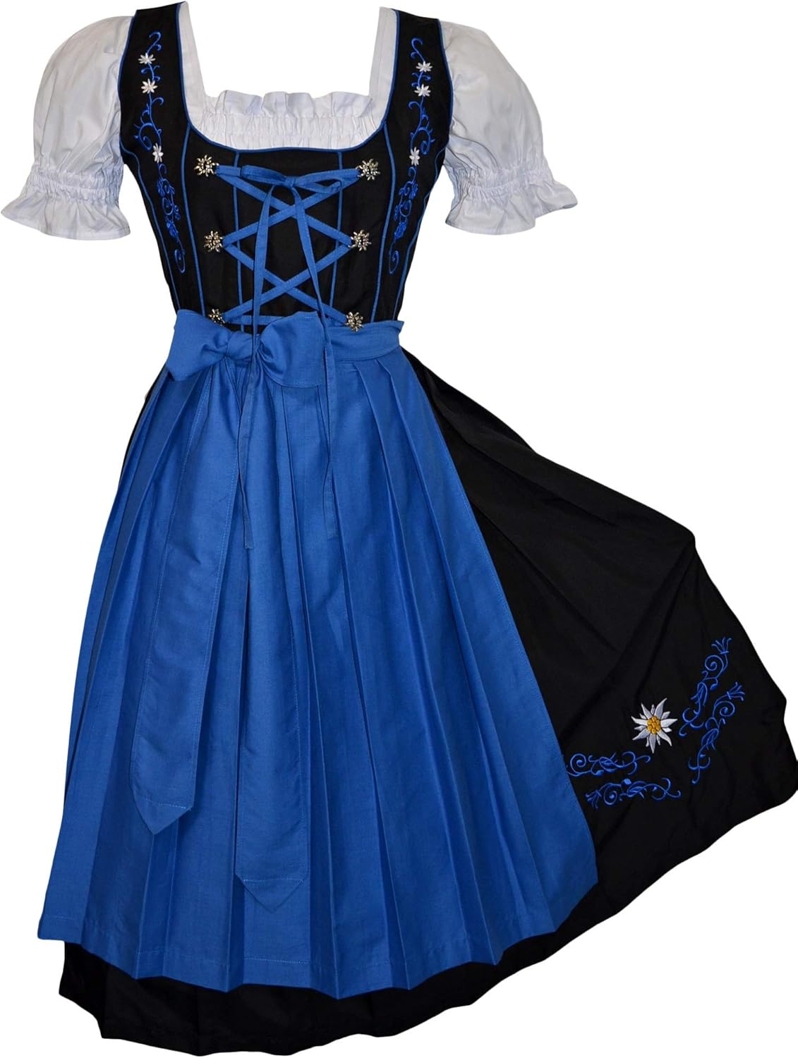 Authentic German Oktoberfest Dirndl Dress with Embroidery