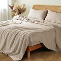 California King French Linen Sheets - 4-Piece Deep Pocket Set