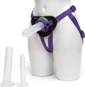 Triple Strap On Dildo Harness Kit - 3 Clear Dildos & Adjustable