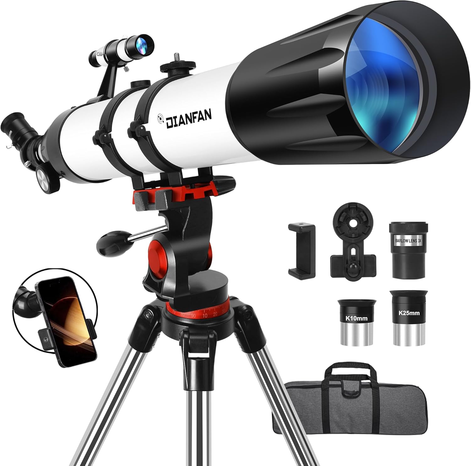 Dianfan Telescope 90mm Aperture for Adults Astronomy Enthusiasts