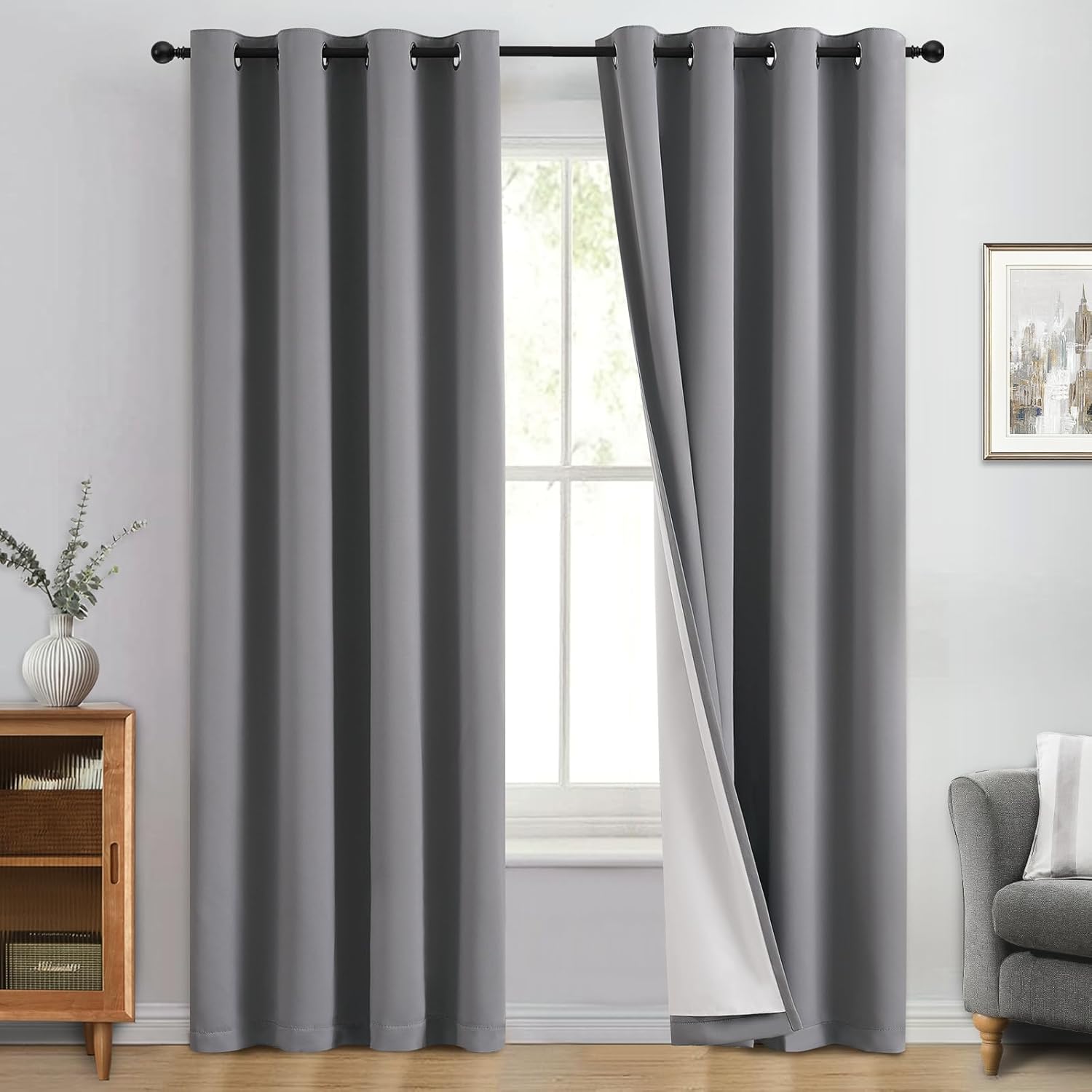 Yakamok 100% Blackout Curtain Panels for Ultimate Light Control