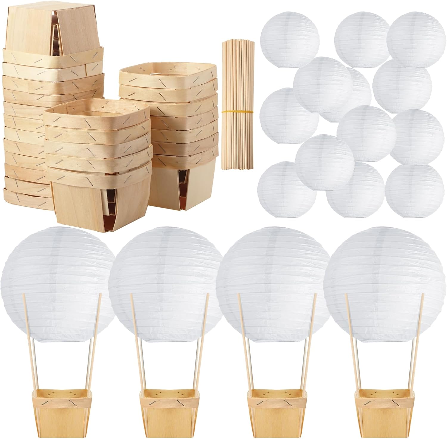 Namalu 24 Set Hot Air Balloon Baby Shower Centerpieces