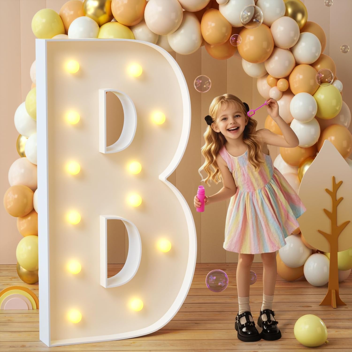 4FT Light Up Marquee Letters for Baby Shower and Party Decor