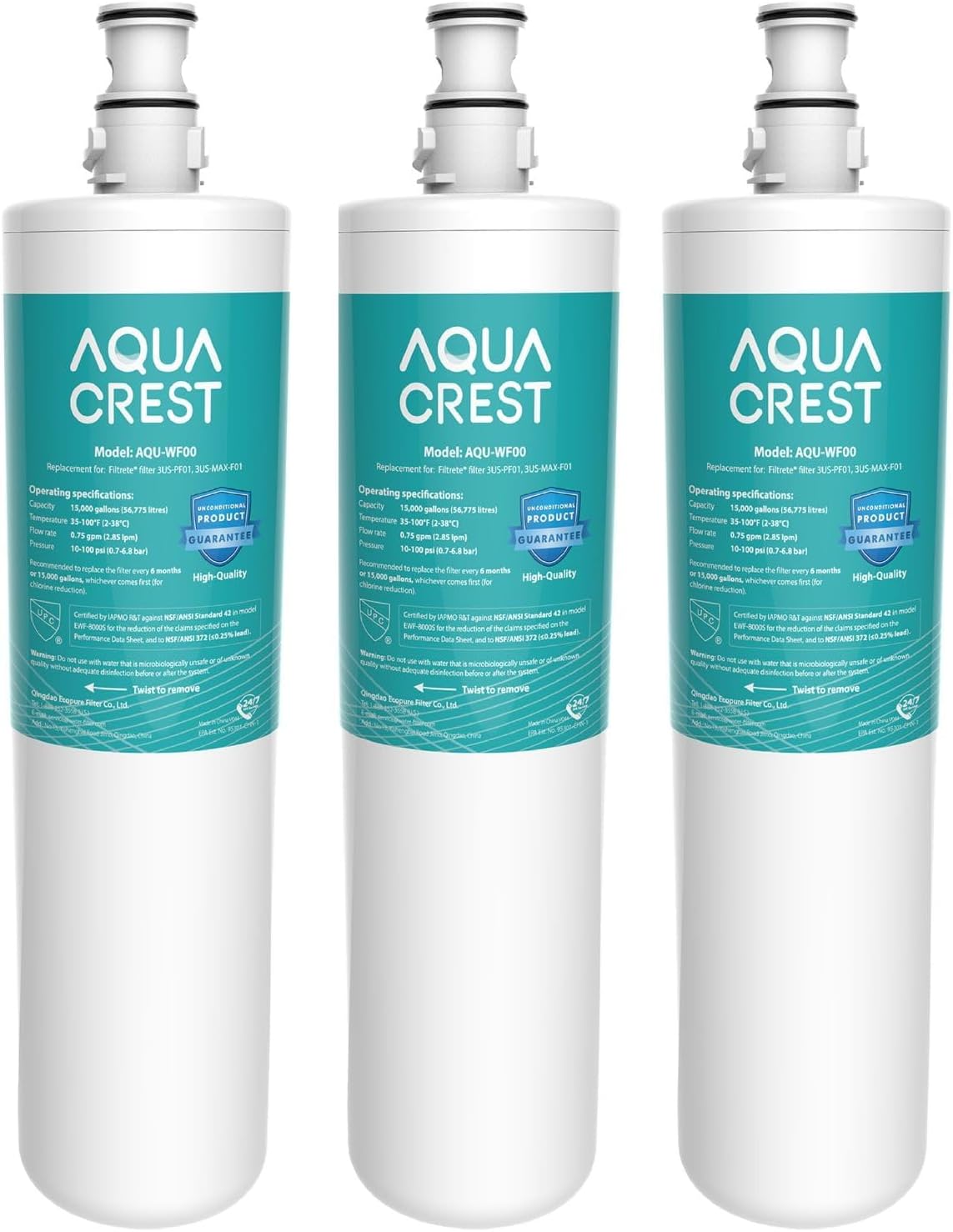 AQUA CREST 3US-PF01 Under Sink Water Filter for Clean Water