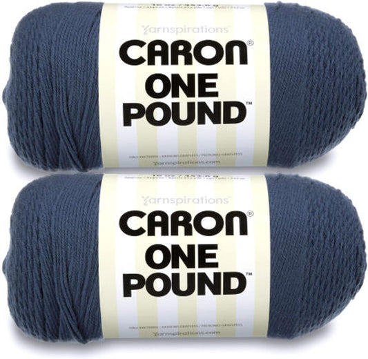 Caron One Pound Cape Cod Blue Yarn - Perfect for Knitting & Crochet