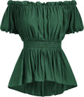 Renaissance Shirt for Women Peasant Blouse - Scarlet Darkness