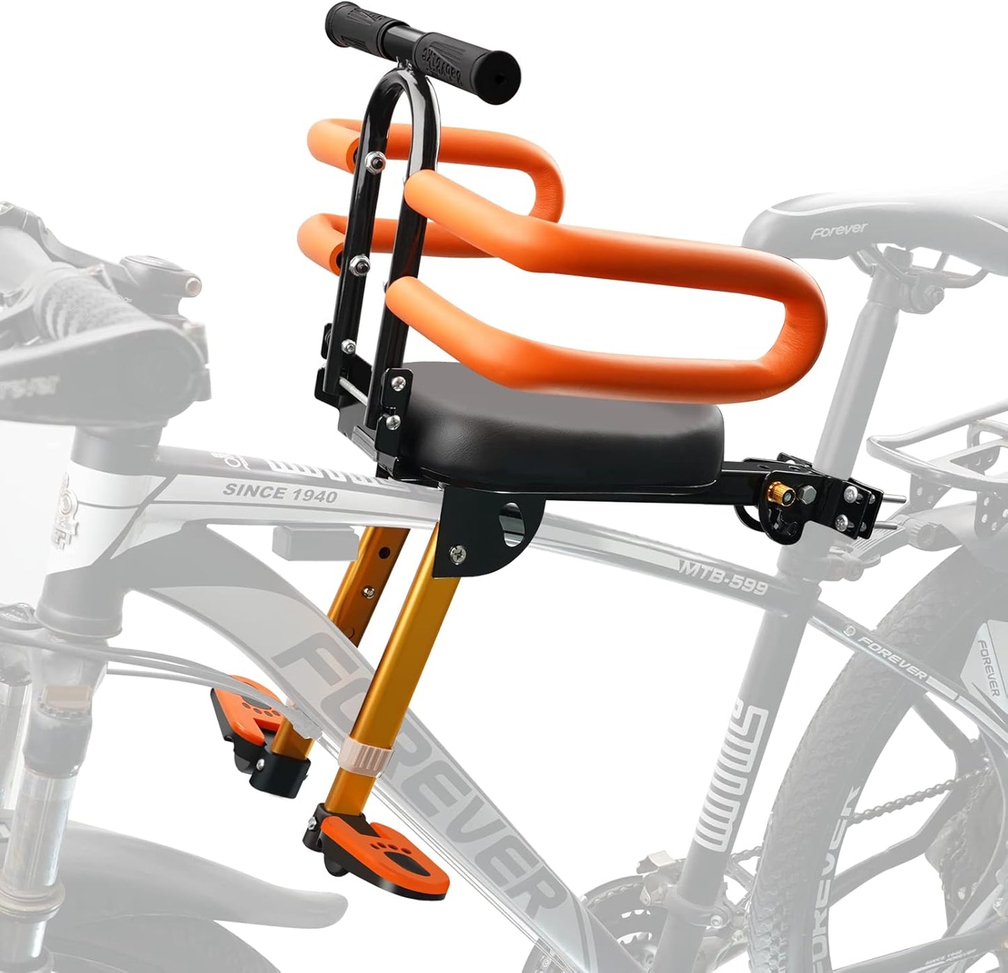 Child Bike Seat - Front Mount for Kids 2 to 6 Years Old