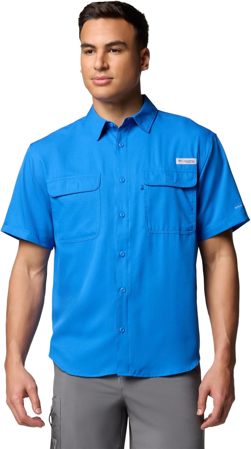 Columbia Mens PFG Backwater Short Sleeve Shirt for Fishing