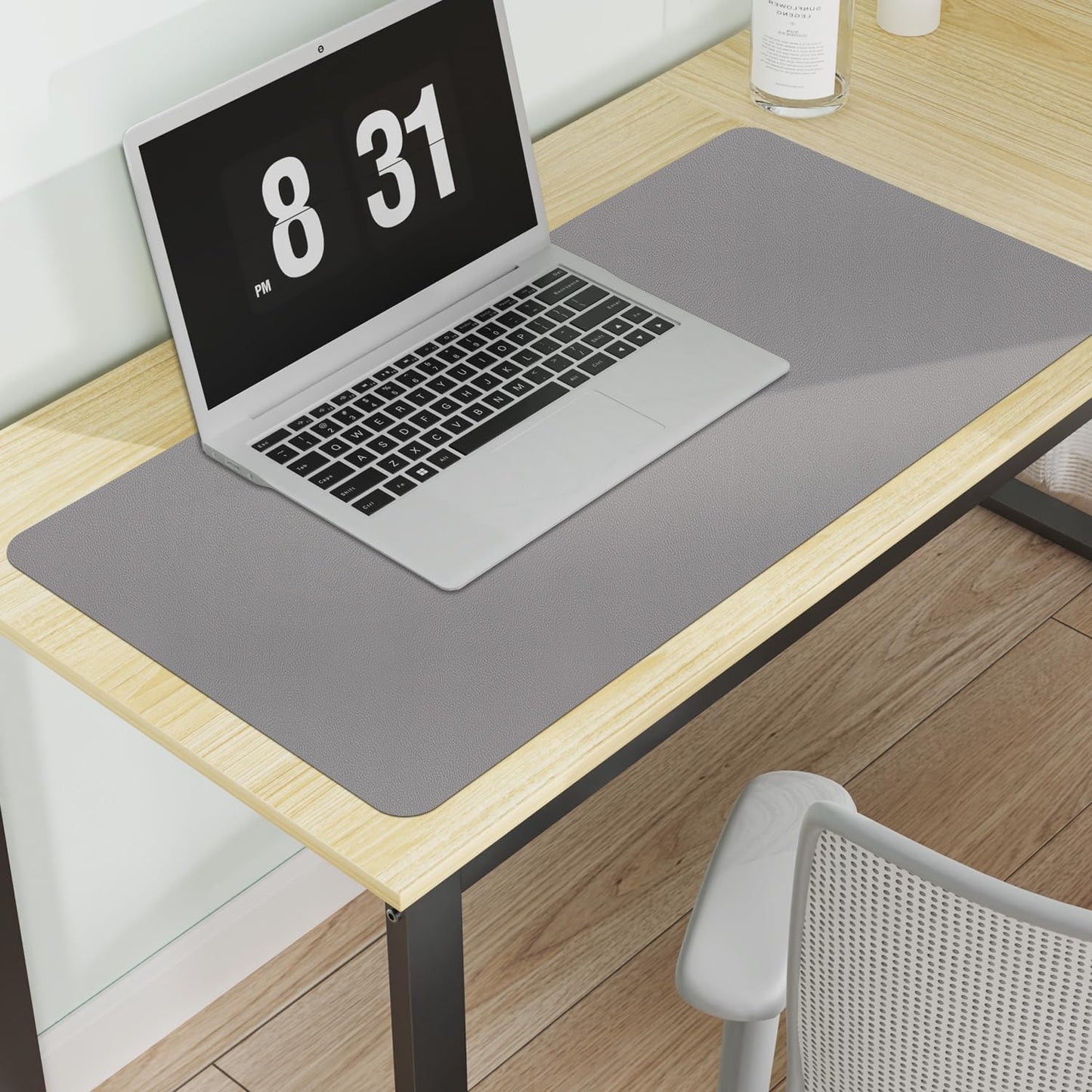 Light Gray Plastic Table Cover Protector for Dining Room Use