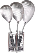 MARTE Skimmer Slotted Spoon Set of 4 - Heavy-Duty Pasta & Fry