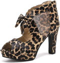 Open Toe Women Platform High Heel Sandals - Bow Strappy Comfort