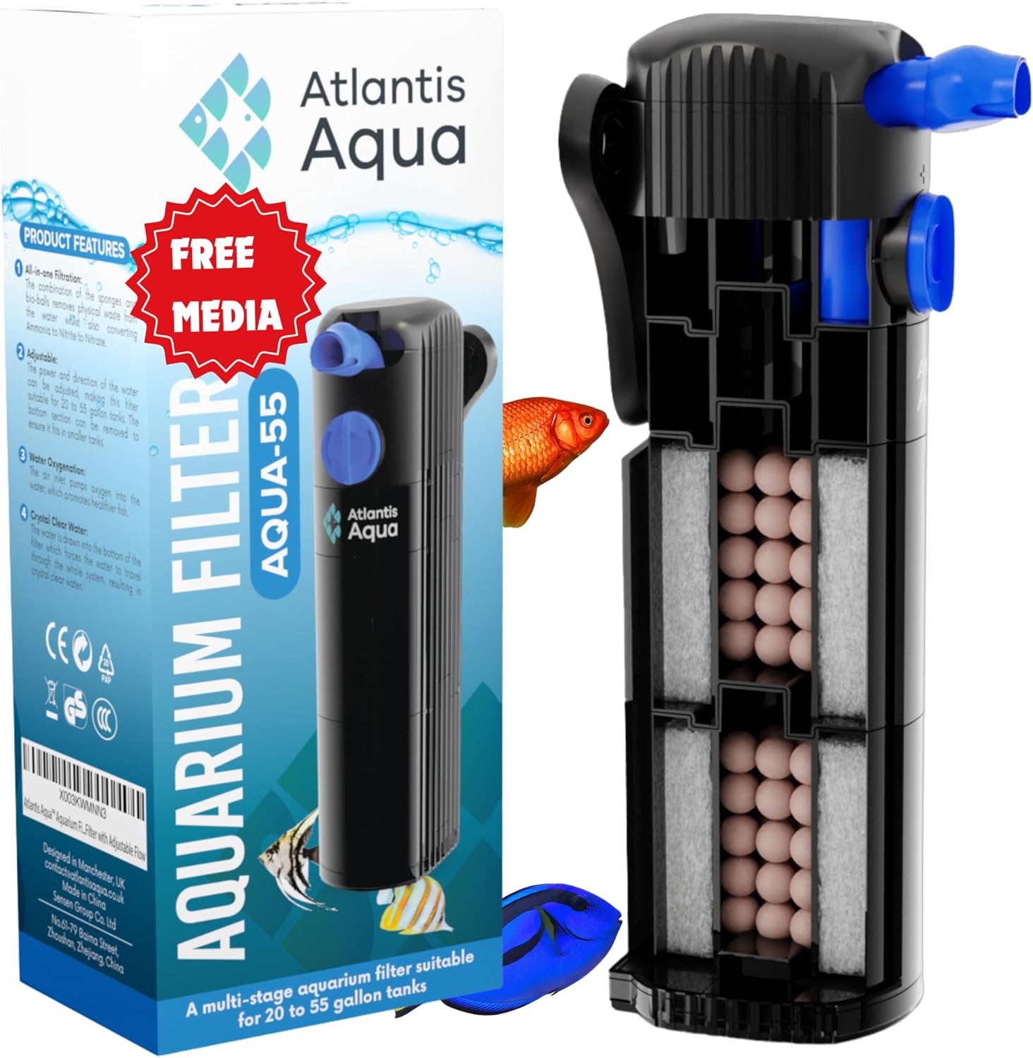 20 Gallon Fish Tank Filter for Crystal Clear Water and Healthier Fish