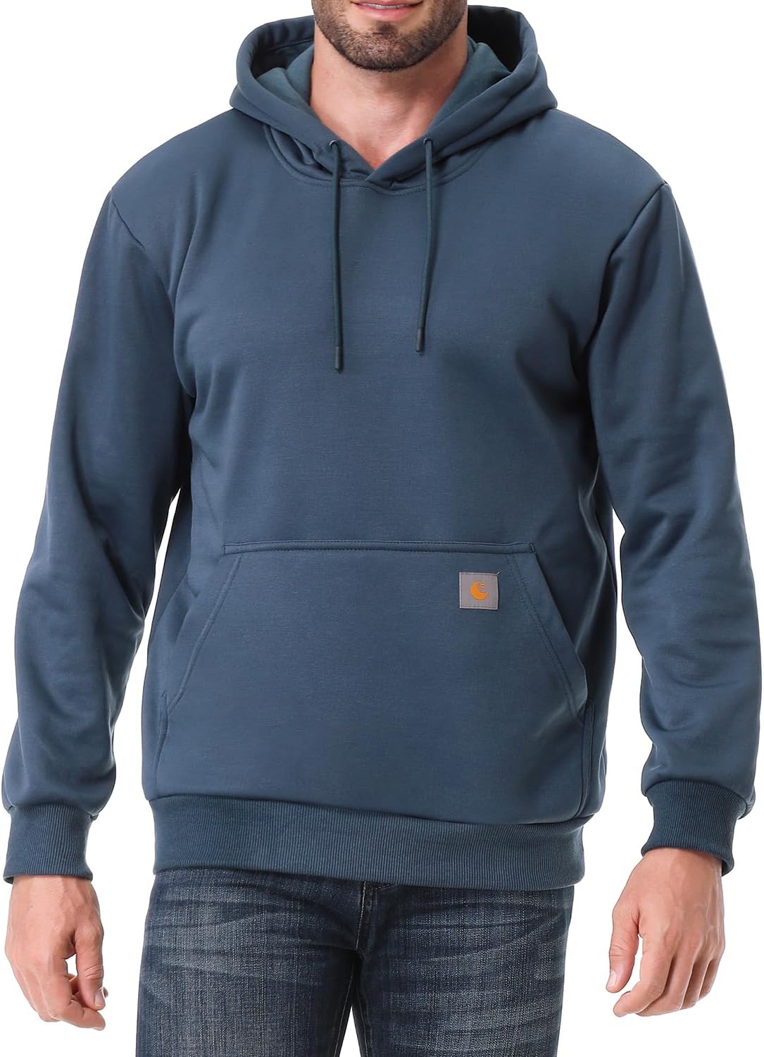 Men's Relaxed Fit Fleece-Lined Pullover Hooded Sweatshirt