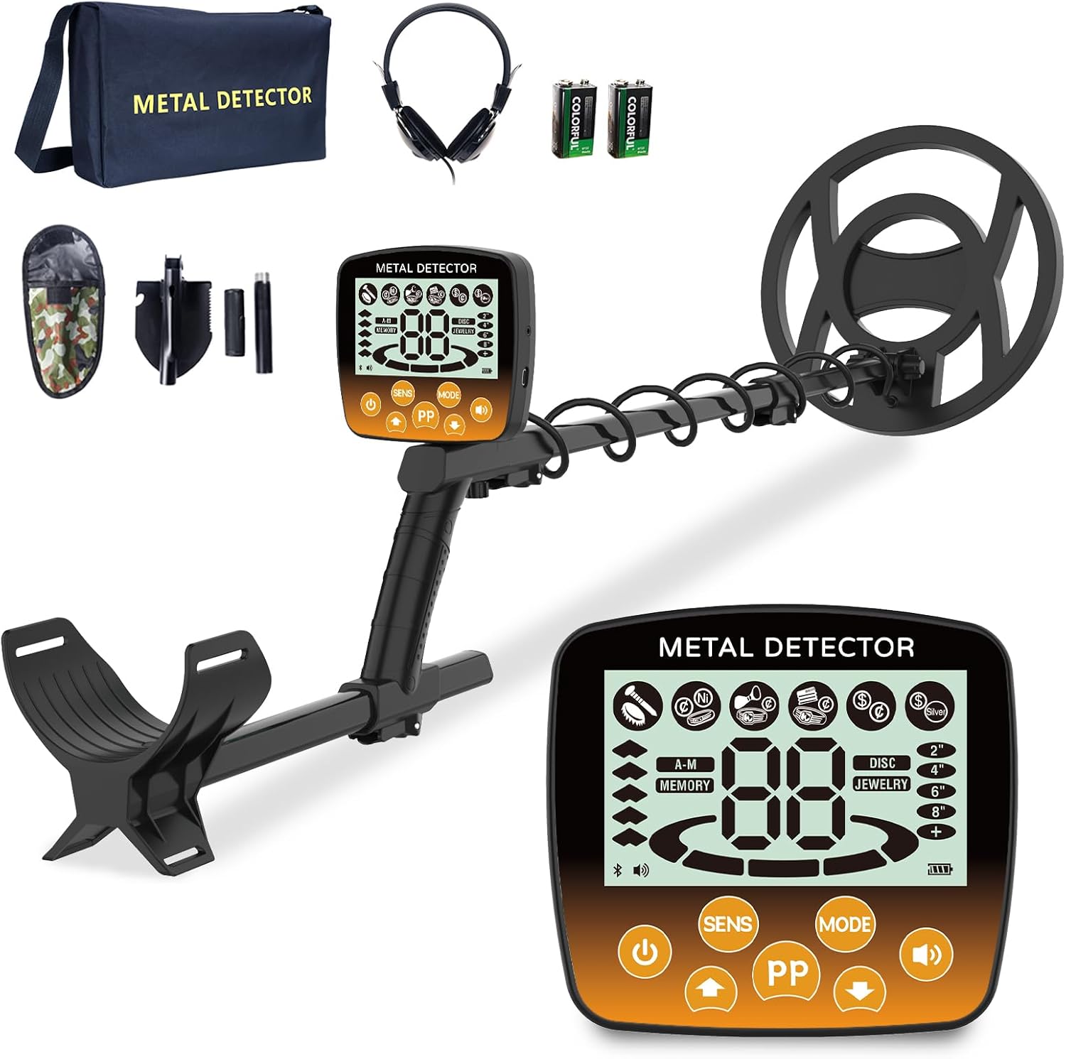 Professional Metal Detector for Adults with 10in Waterproof Coil