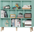 10 Cube Bookshelf 120cm Wide Mint Green - Spacious Mid-Century Storage