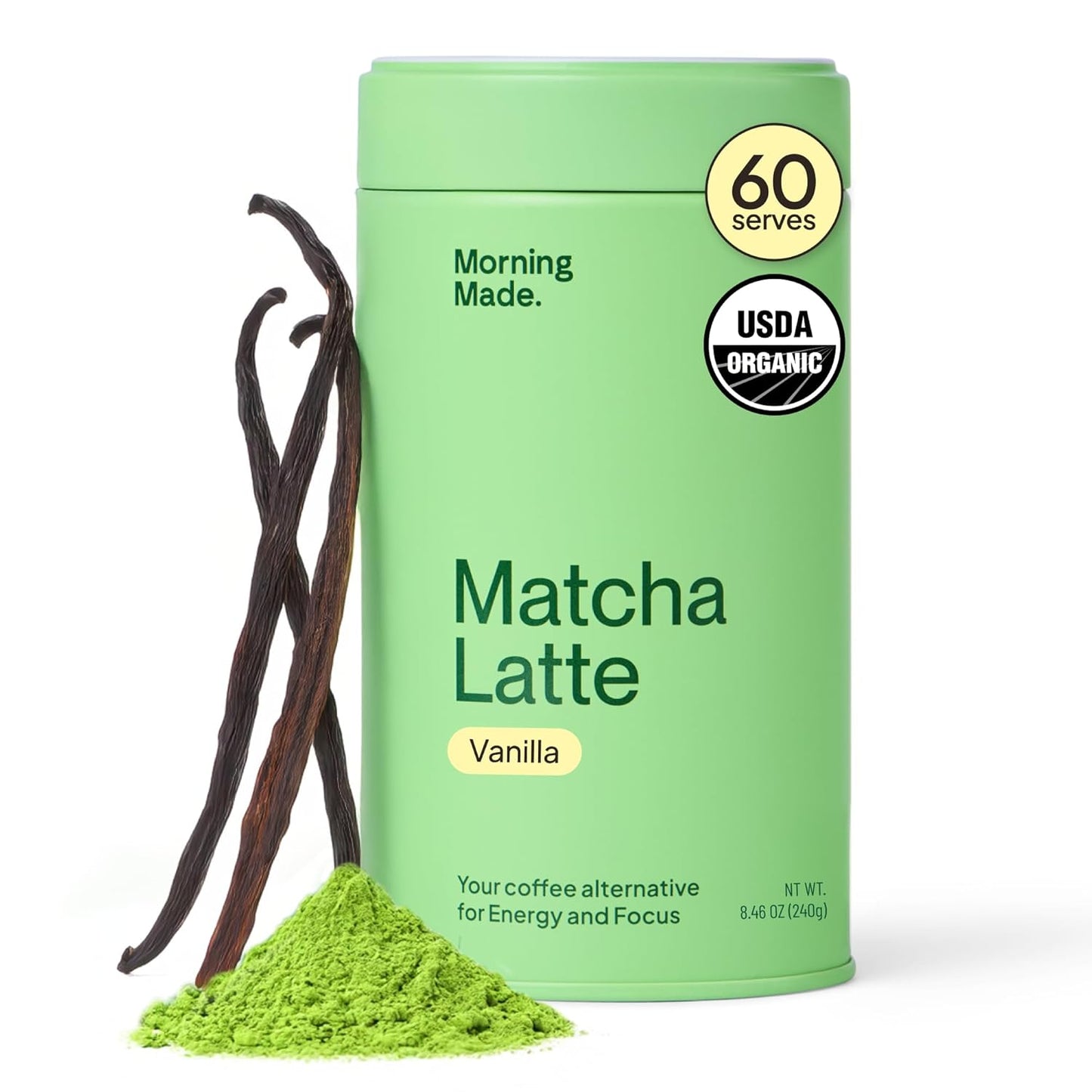 Morning Made Vanilla Flavored Ceremonial Grade Matcha Powder