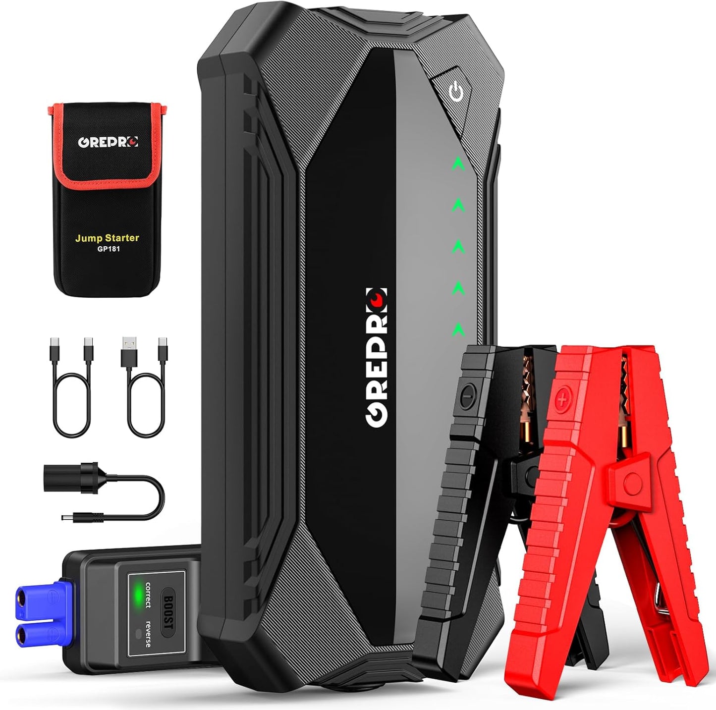 3000A Jump Starter: Power Up 10L Gas & 8.0L Diesel Engines