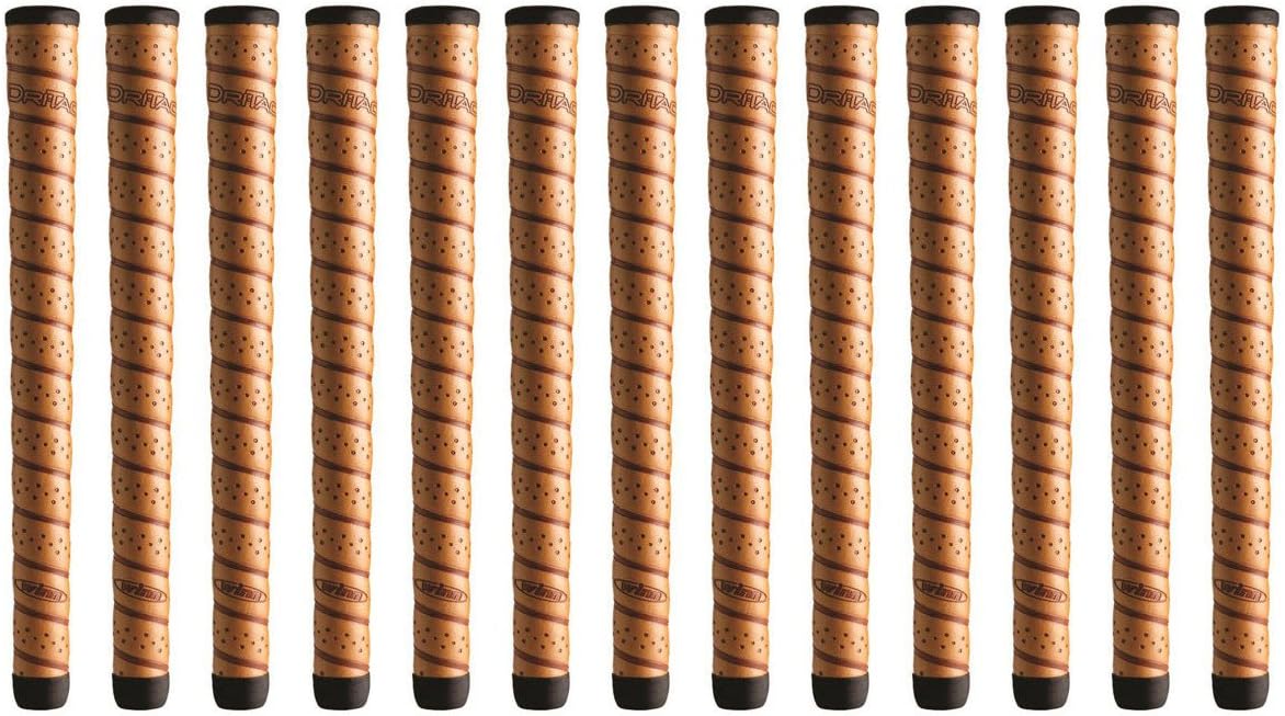 Winn DriTac Wrap Oversize +1/8 Copper Golf Grip Bundle - Superior Comfort