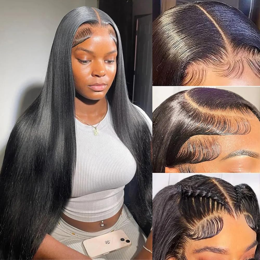 13x6 Lace Front Wigs Human Hair 28 Inch Straight for Women