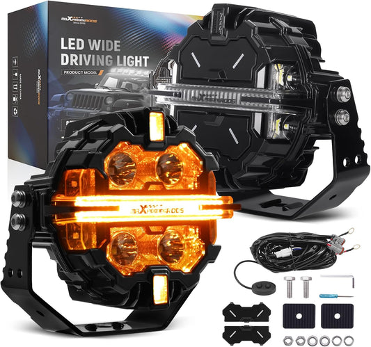 maXpeedingrods LED Off Road Lights 5in for SUVs and Trucks