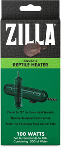 Zilla Fully Submersible Reptile Heater, Auto-shut Off, 40 Gallons