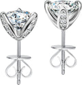 Moissanite Earrings Studs in Sterling Silver for Women Gift