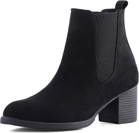 Stylish Women's Chelsea Boots with Chunky Block Heel for Fall