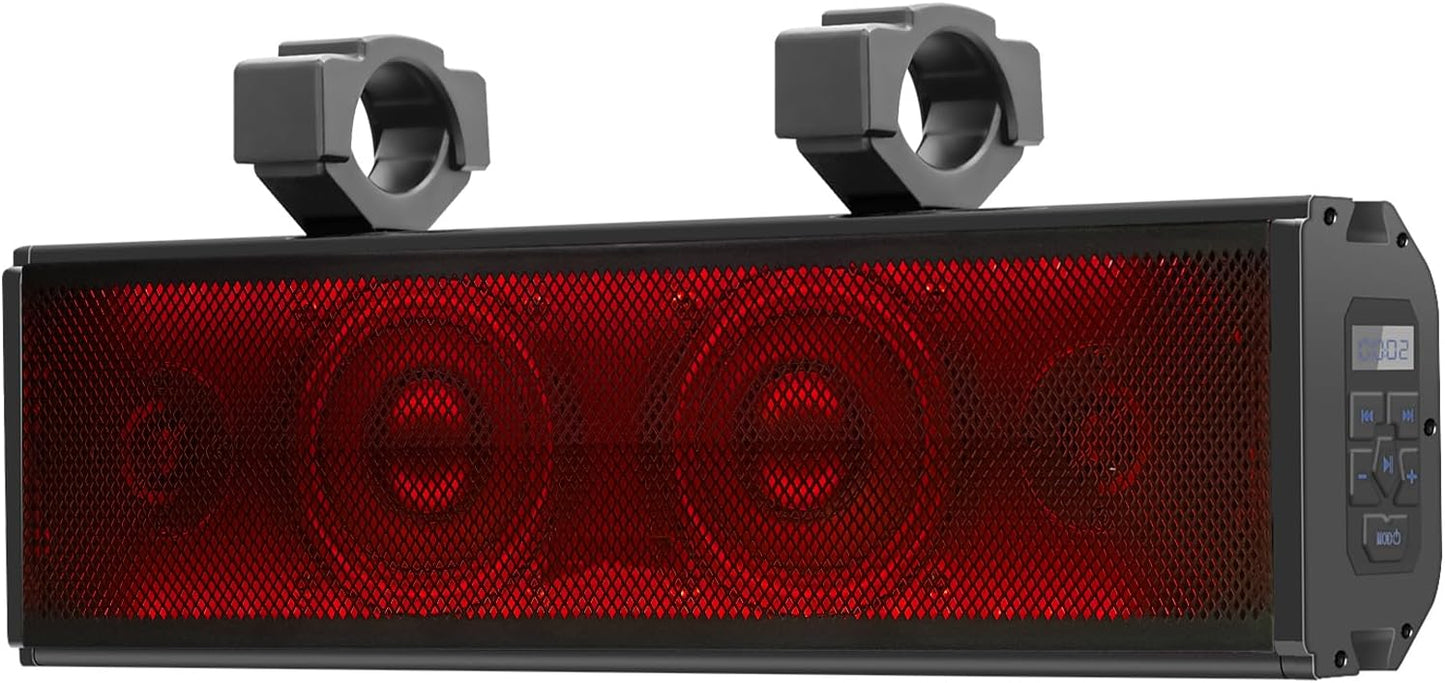 17 UTV Sound Bar Bluetooth Waterproof with RGB Lighting Features