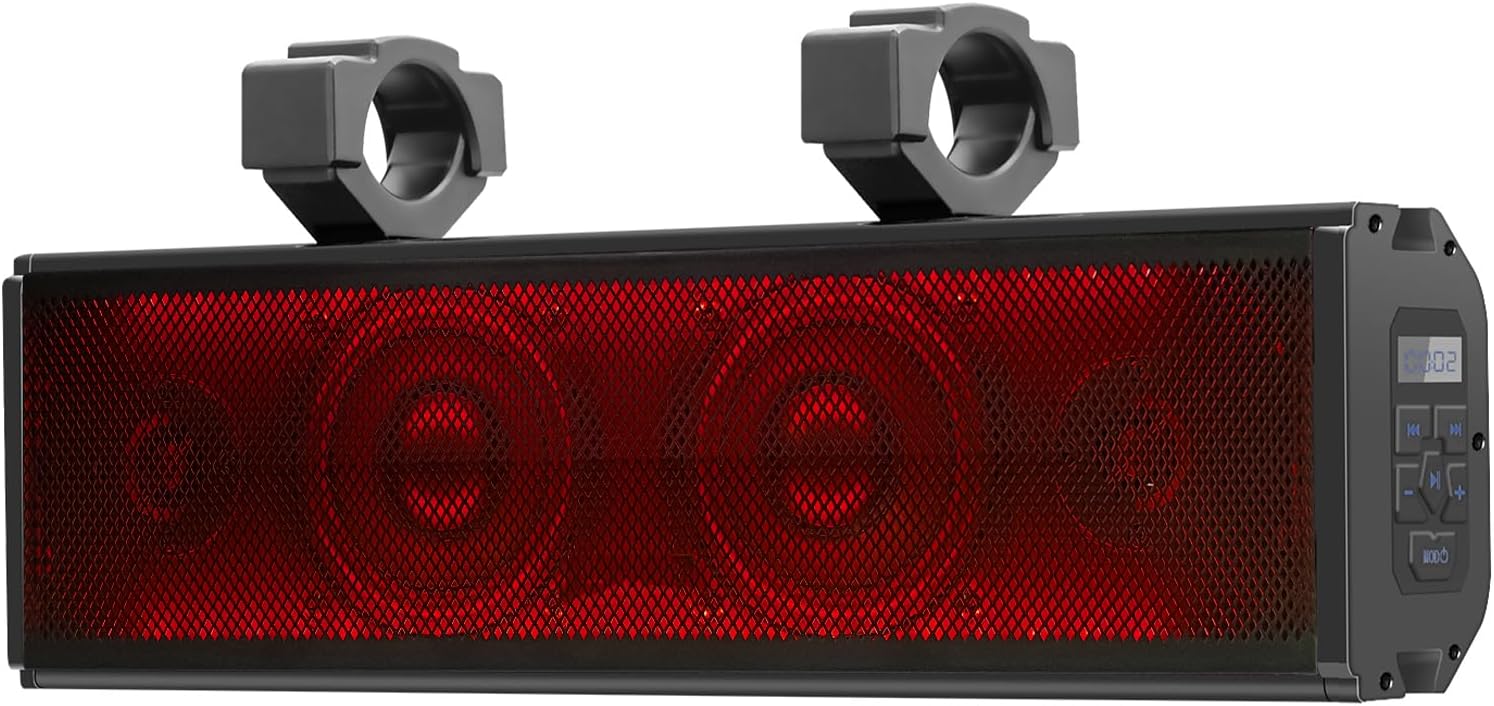 17 UTV Sound Bar Bluetooth Waterproof with RGB Lighting Features