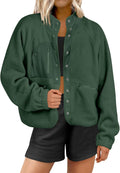 Womens Fuzzy Fleece Cropped Sherpa Shacket - Cozy Fall Layer