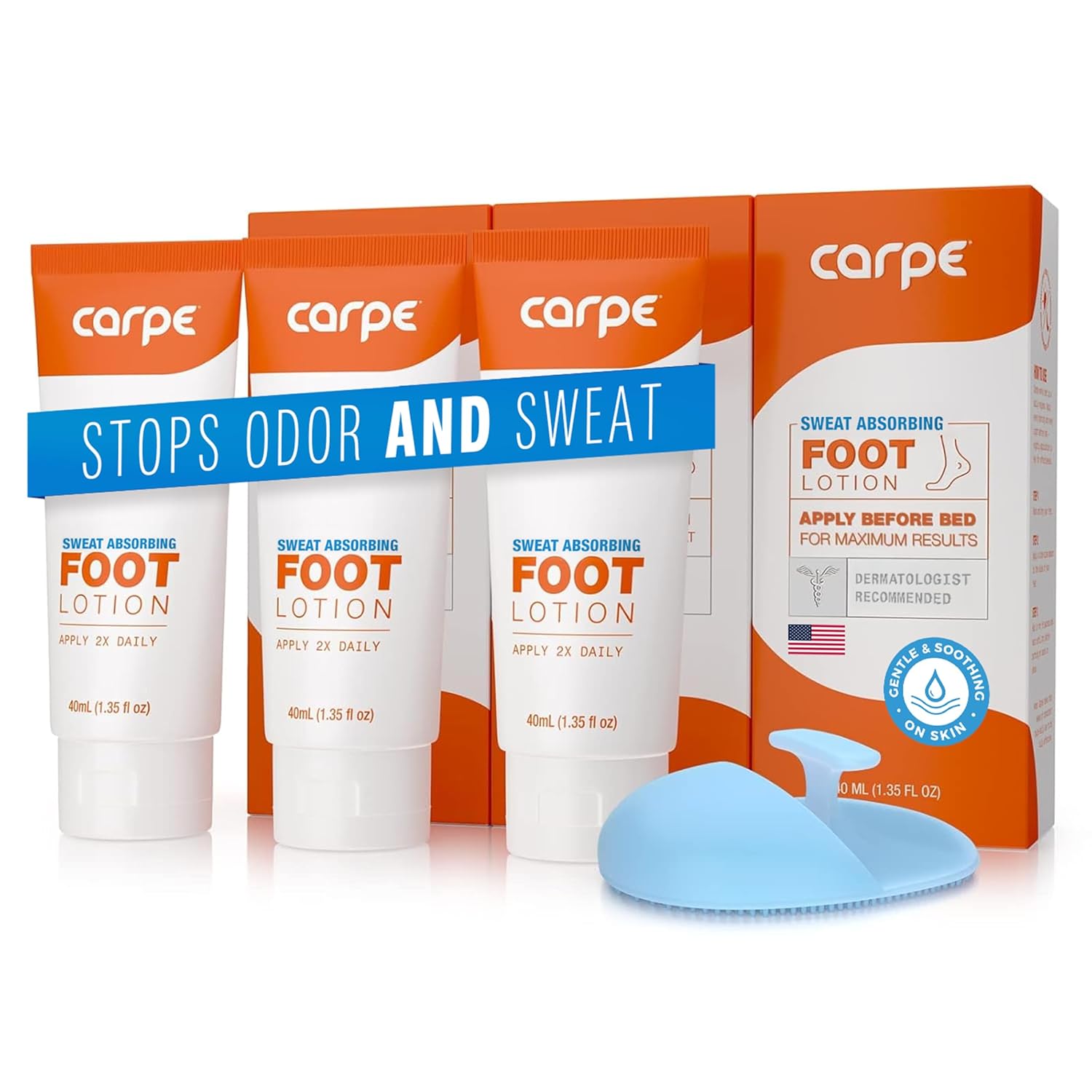 Carpe Sweat Absorbing Foot Lotion for Dry, Fresh Feet