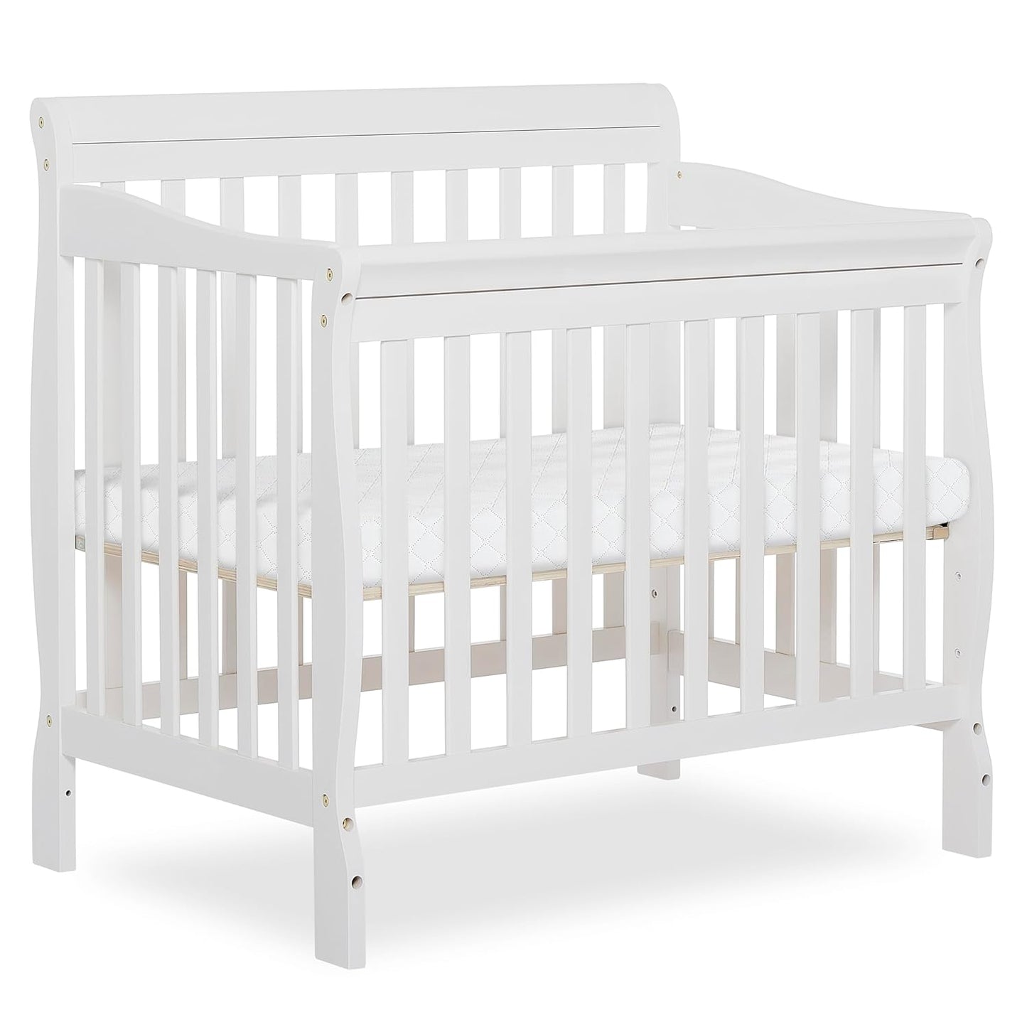 Dream On Me Aden 4-in-1 Convertible Mini Baby Crib for Safety