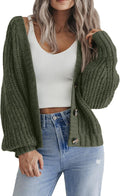 Zeagoo Women's 2025 Fall Chunky Knit Cropped Cardigan - Cozy Everyday