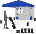 10x10 Pop-up Canopy Tent w/Removable Pockets Sidewall - Portable Shade