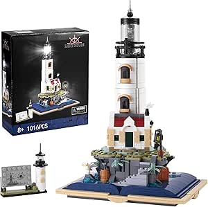 YOIFOY Ideas Lighthouse Building Set with Glowing Light for Kids