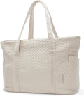 BAGSMART Crush Tote Bag for Women - 20L Quilted Work Tote