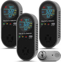 3 Pack Carbon Monoxide Detectors Plug in - 4-in-1 CO & Gas Monitor