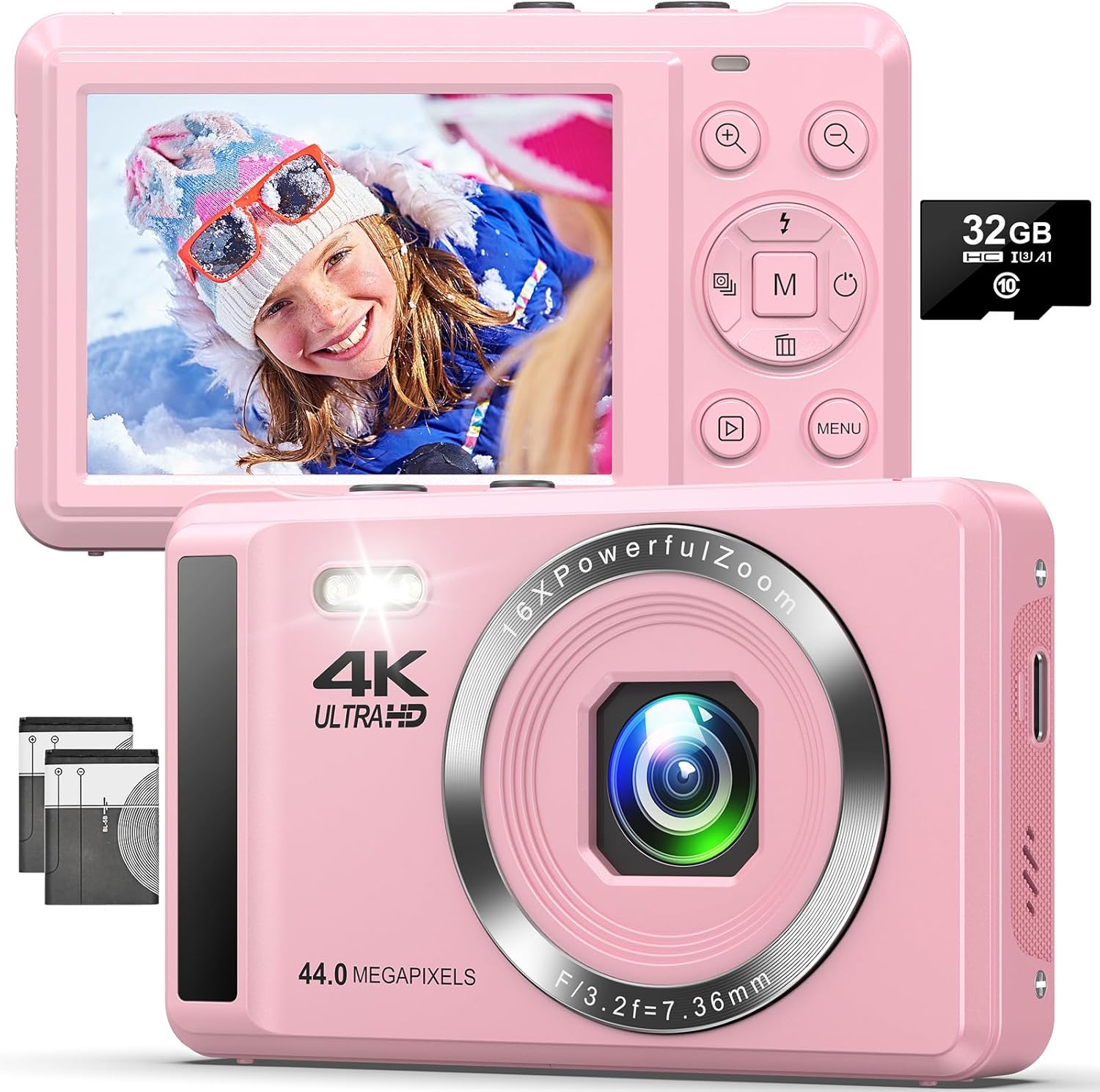 Ultra HD Kids Camera with 16X Zoom & 32GB Card - GILDR