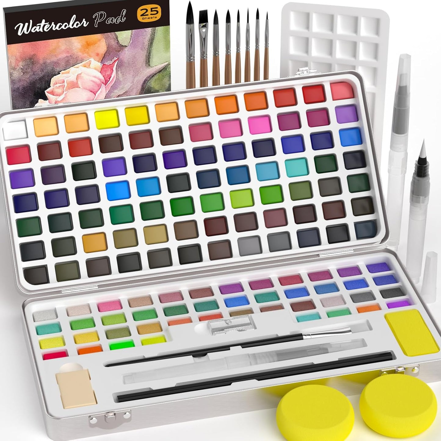 Nicpro 128 Colors Watercolor Paint Set for Artists and Beginners