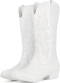 Cowboy Boots For Women Mid Calf Cowgirl Boots - Pointy Toe Comfort