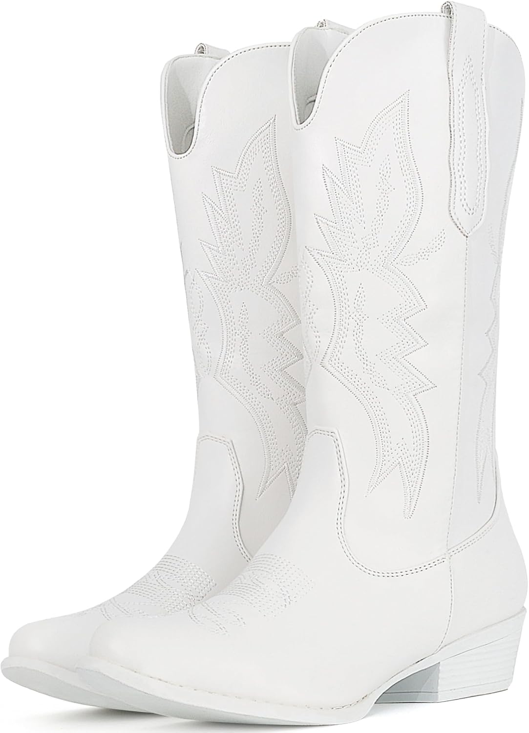 IUV Cowboy Boots for Women - Stylish Mid Calf Cowgirl Boots