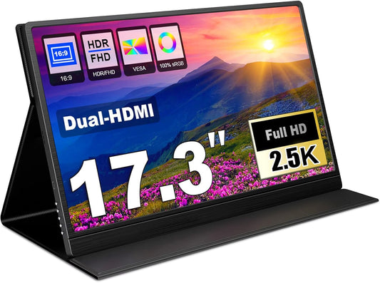 Feiasia 17.3 Portable Monitor - Crystal Clear Visuals