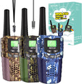 Rechargeable Kids Camouflage Walkie Talkies 3 Pack - Long Range Play