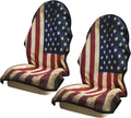 American Flag Car Seat Covers 2pcs Waterproof Towel - Universal Fit