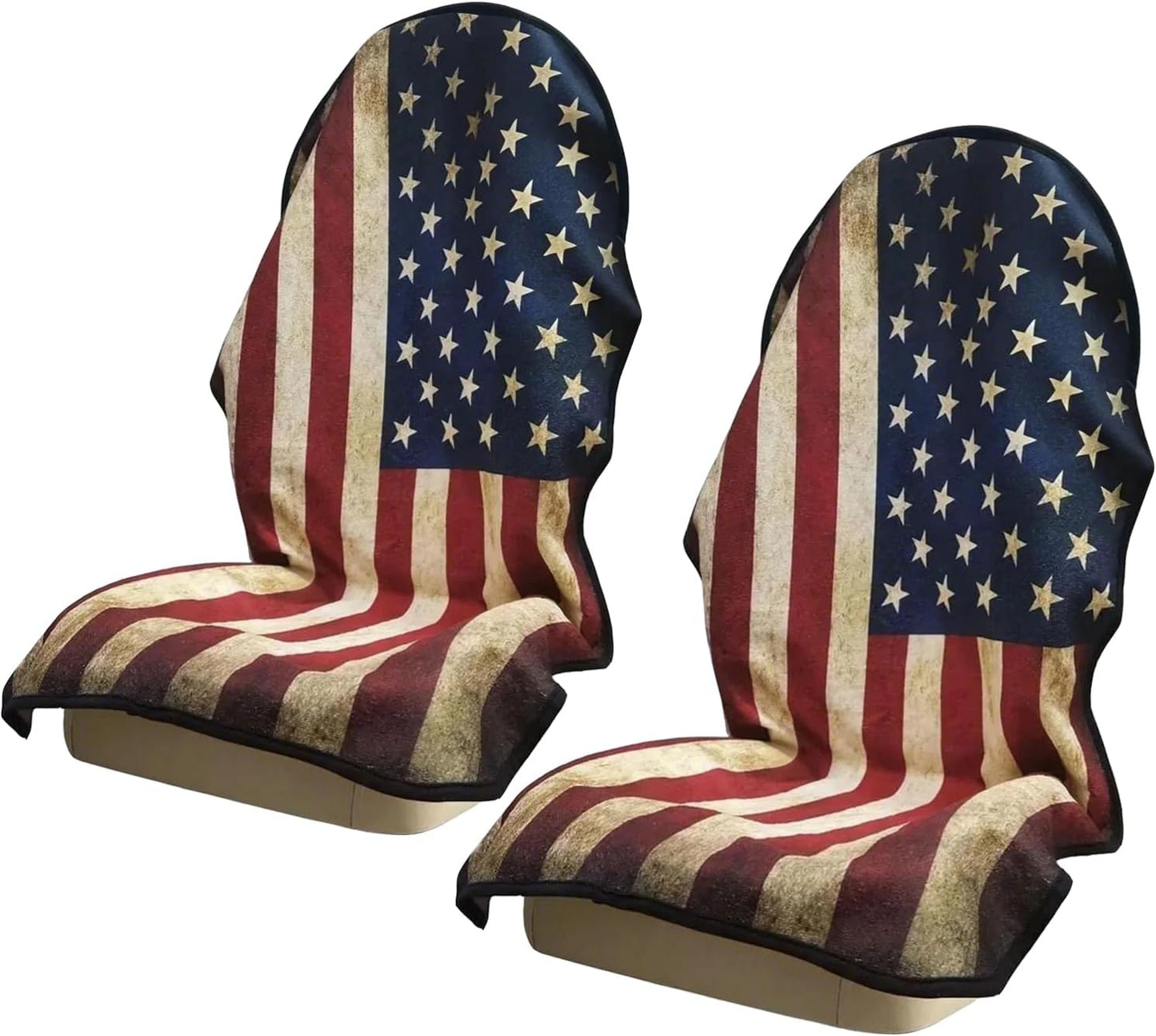 Waterproof Car Seat Covers for Trucks and SUVs with American Flag