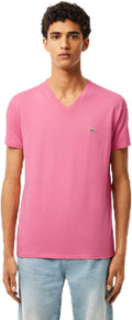 Men's V-Neck Pima Cotton Jersey T-Shirt - Lightweight V-Neck