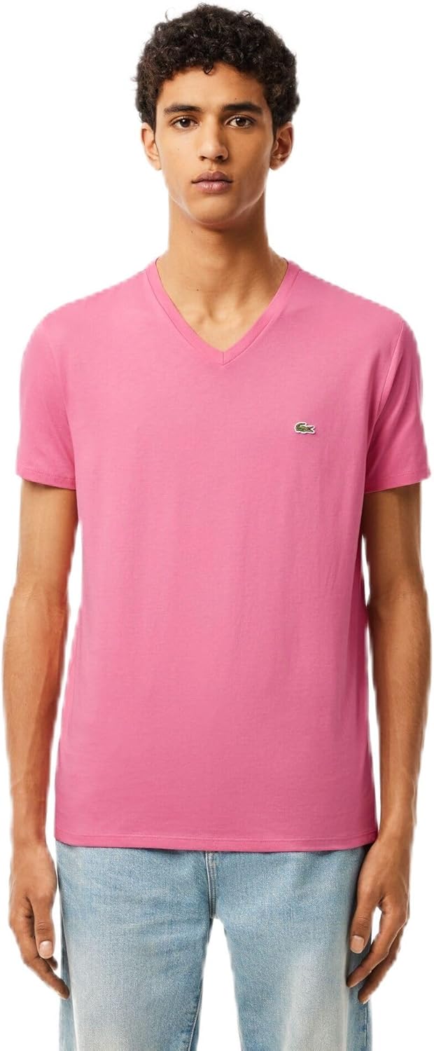 Lacoste Men's Short Sleeve V-Neck Pima Cotton Jersey T-Shirt Review
